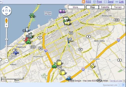 Interactive Map of Erie Sights